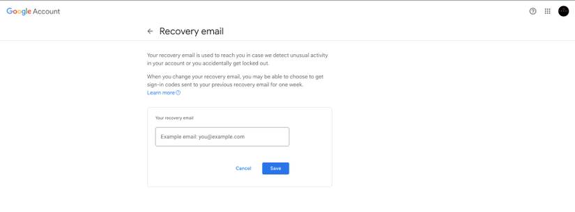 how to get a google email account back