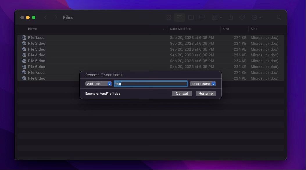 Renaming Files on Mac