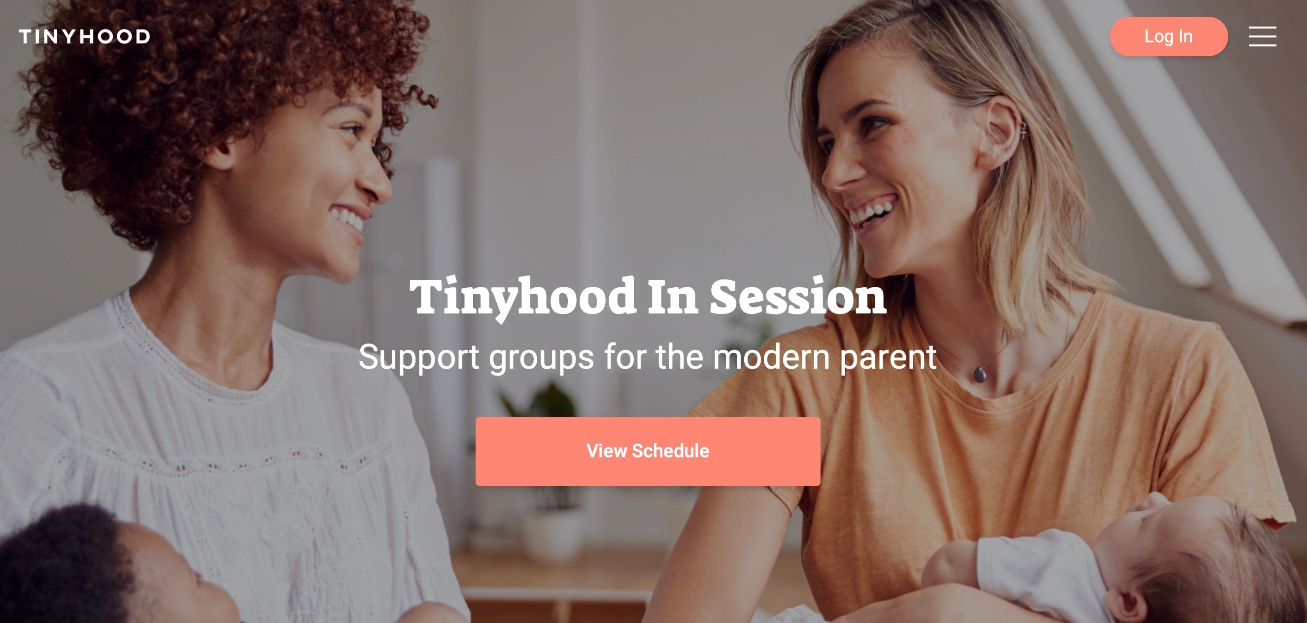 Captură de ecran a site-ului web Tinyhood in Session