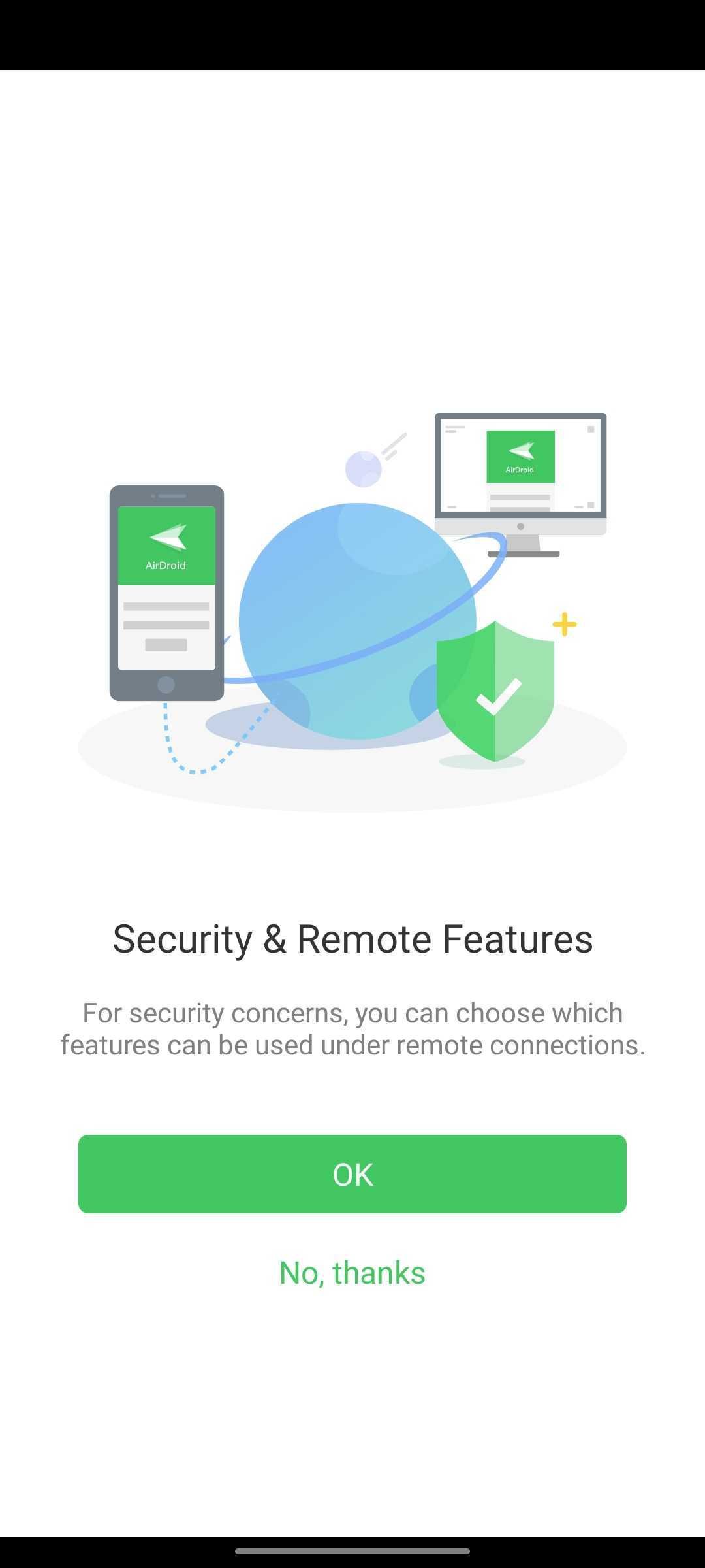 Access the security and remote features