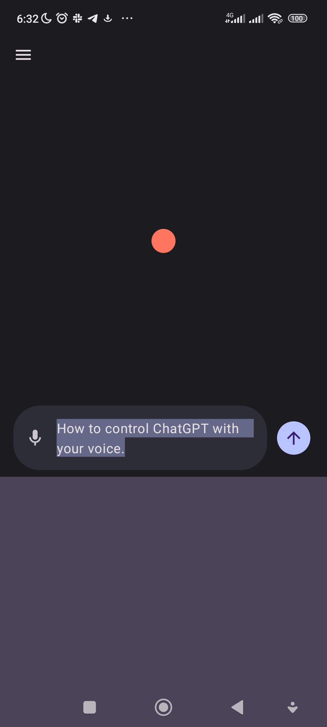 Controlling ChatGPT with your voice using the mobile app