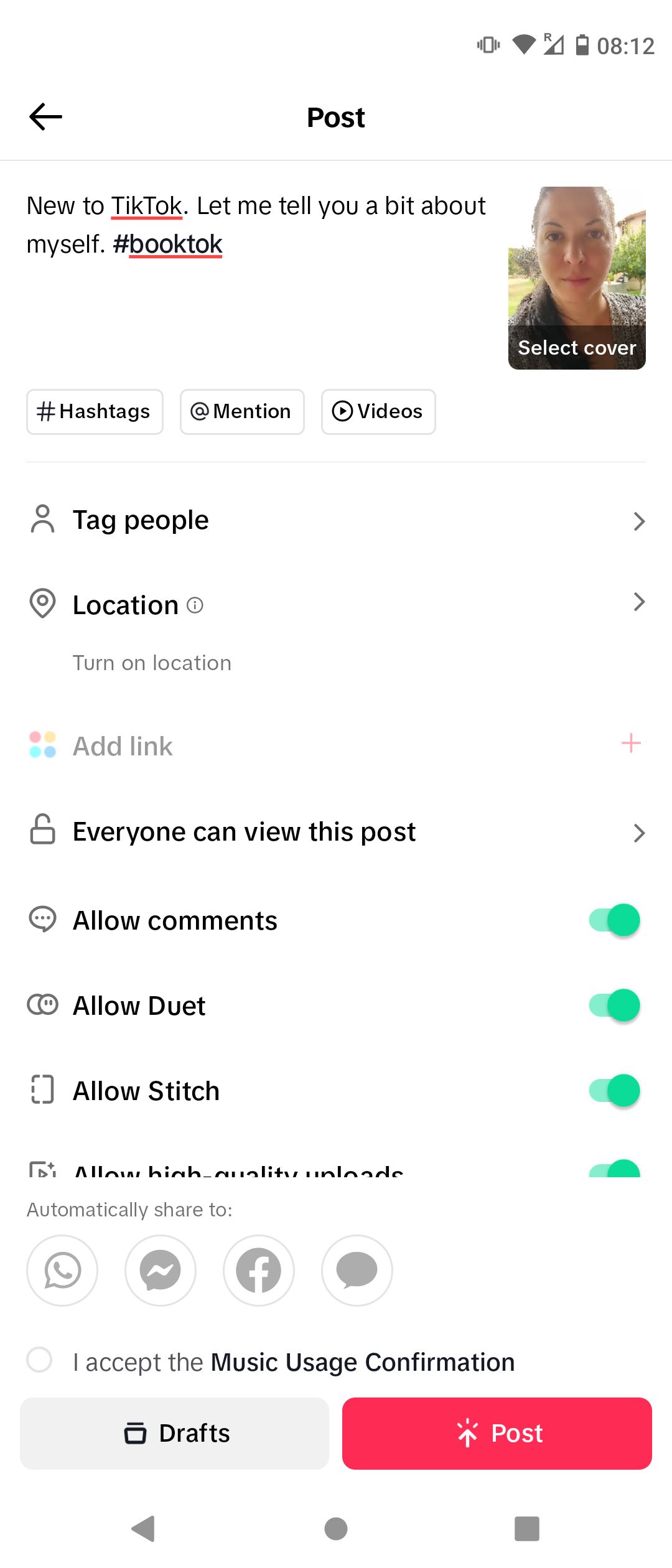 راه اندازی پست مقدماتی TikTok