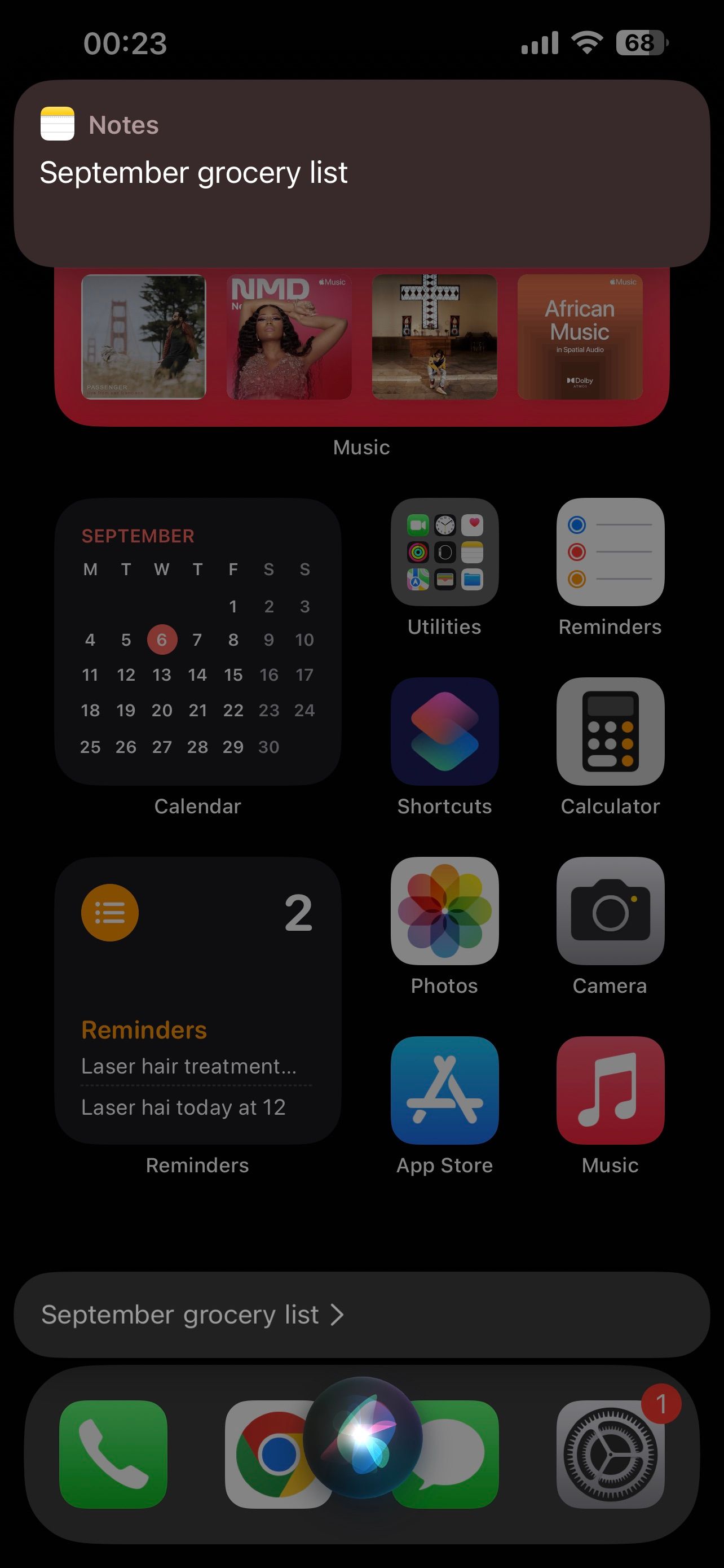 Siri یک یادداشت جدید را نامگذاری می کند