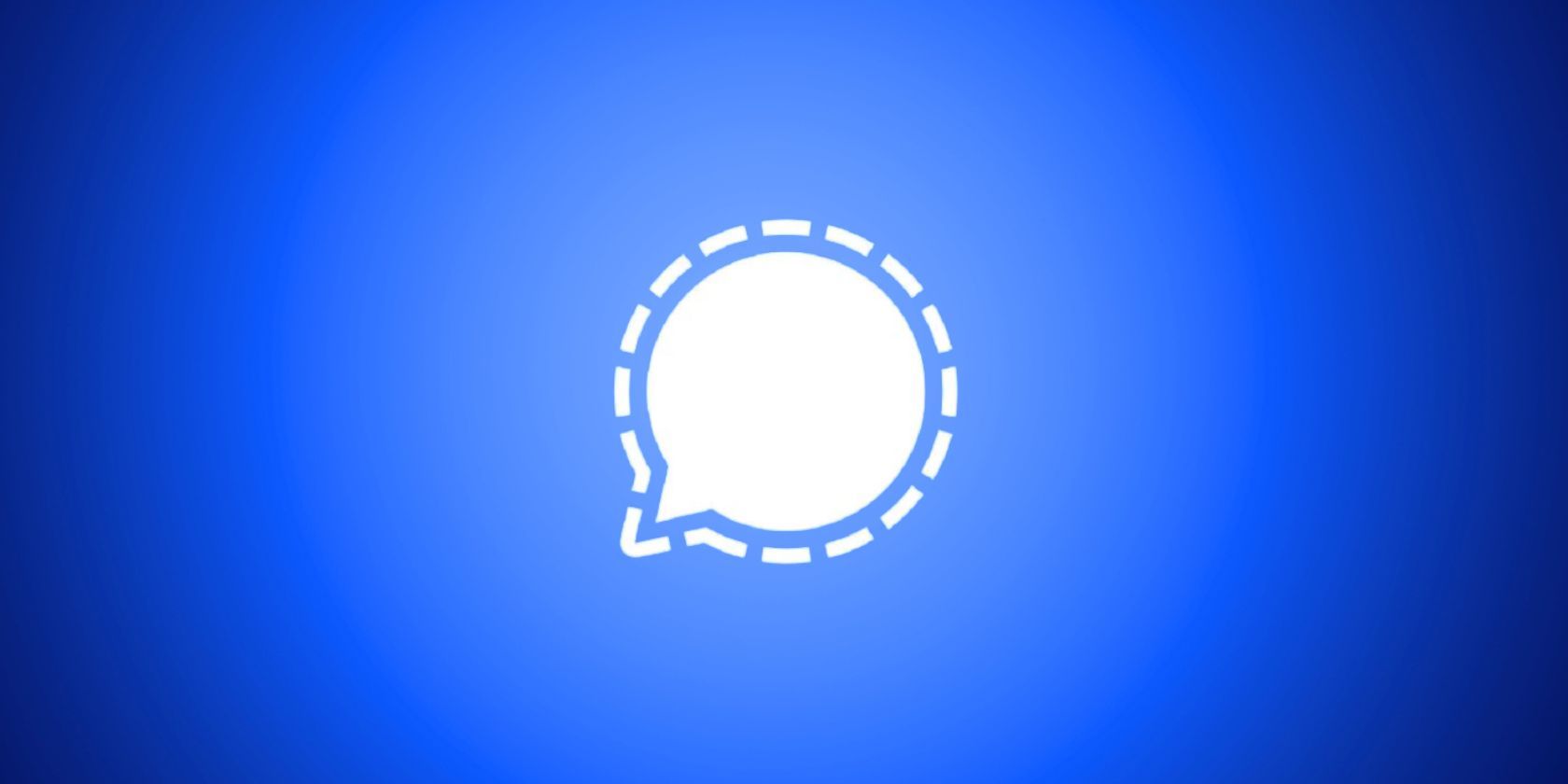 Signal app logo on blue background.