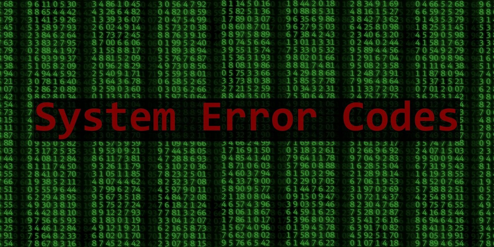 System Code with Error Message