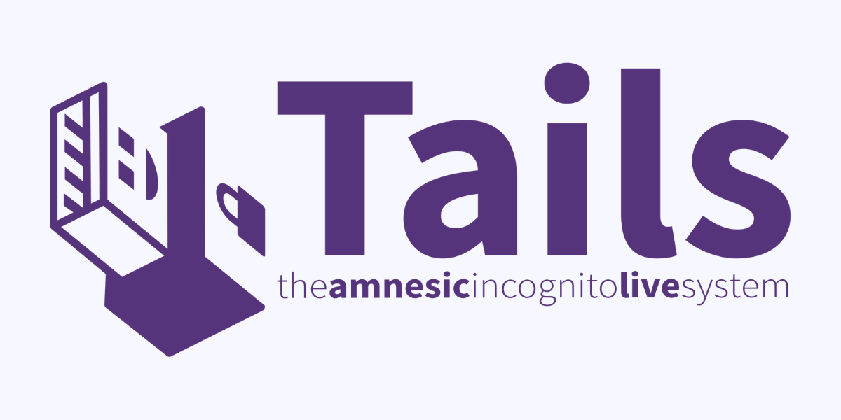 یک تصویر بنری با آرم Tails OS