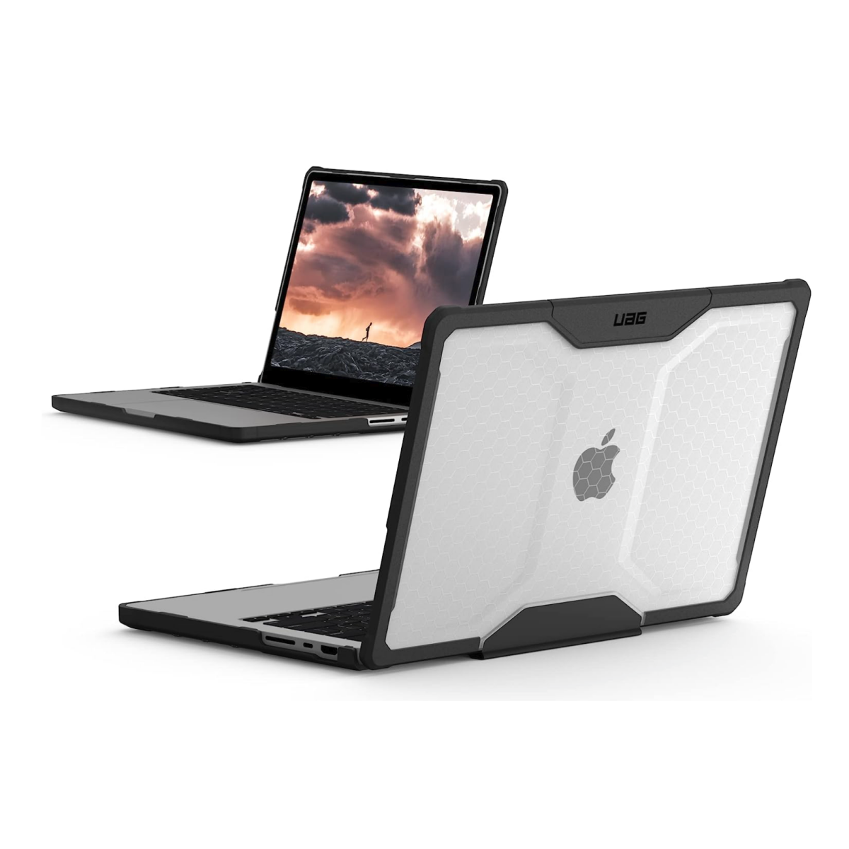 Two MacBooks with Urban Armor Gear MacBook Pro Case covers