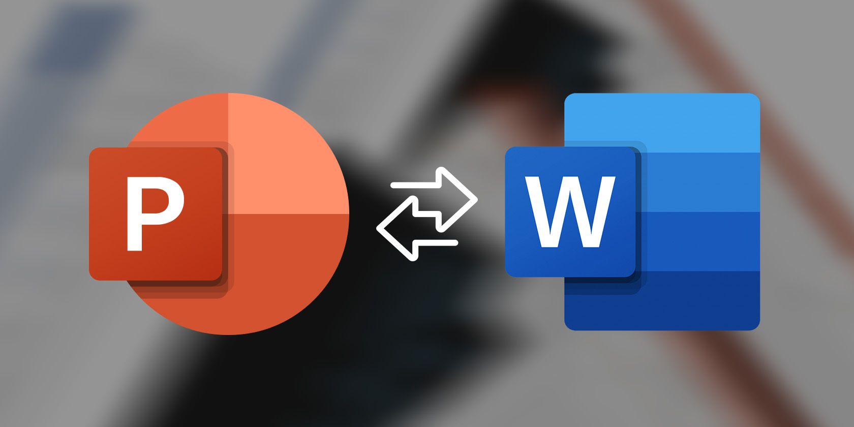 Word and PowerPoint logos on a background