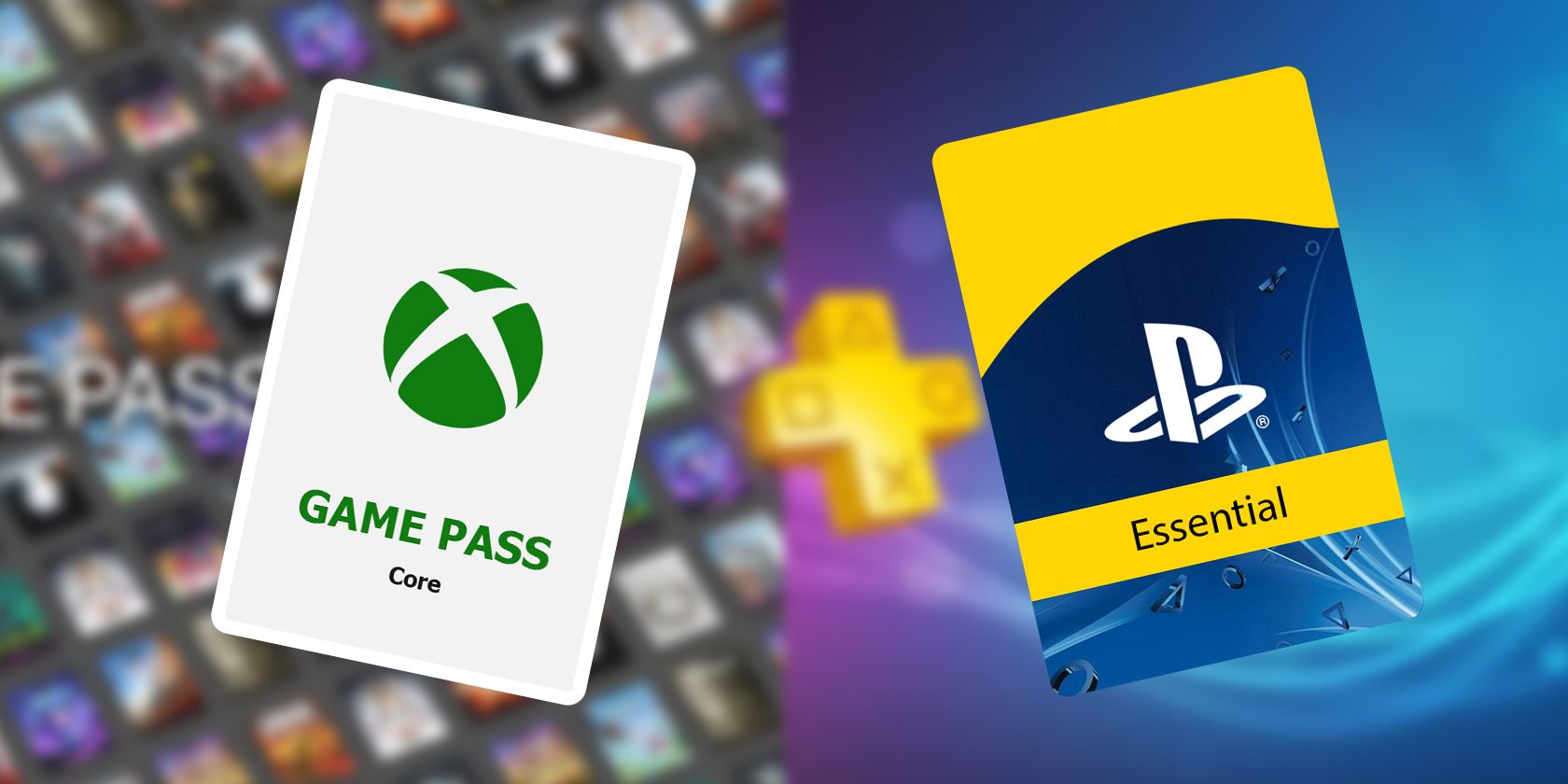 XBox Game Pass and PS Plus Essential cards