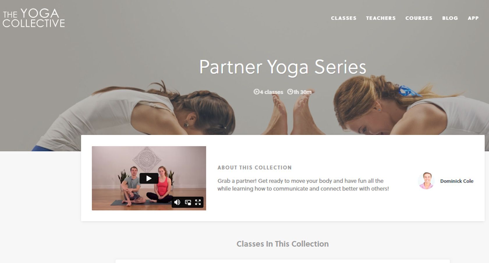 The yoga collective online partner yoga series