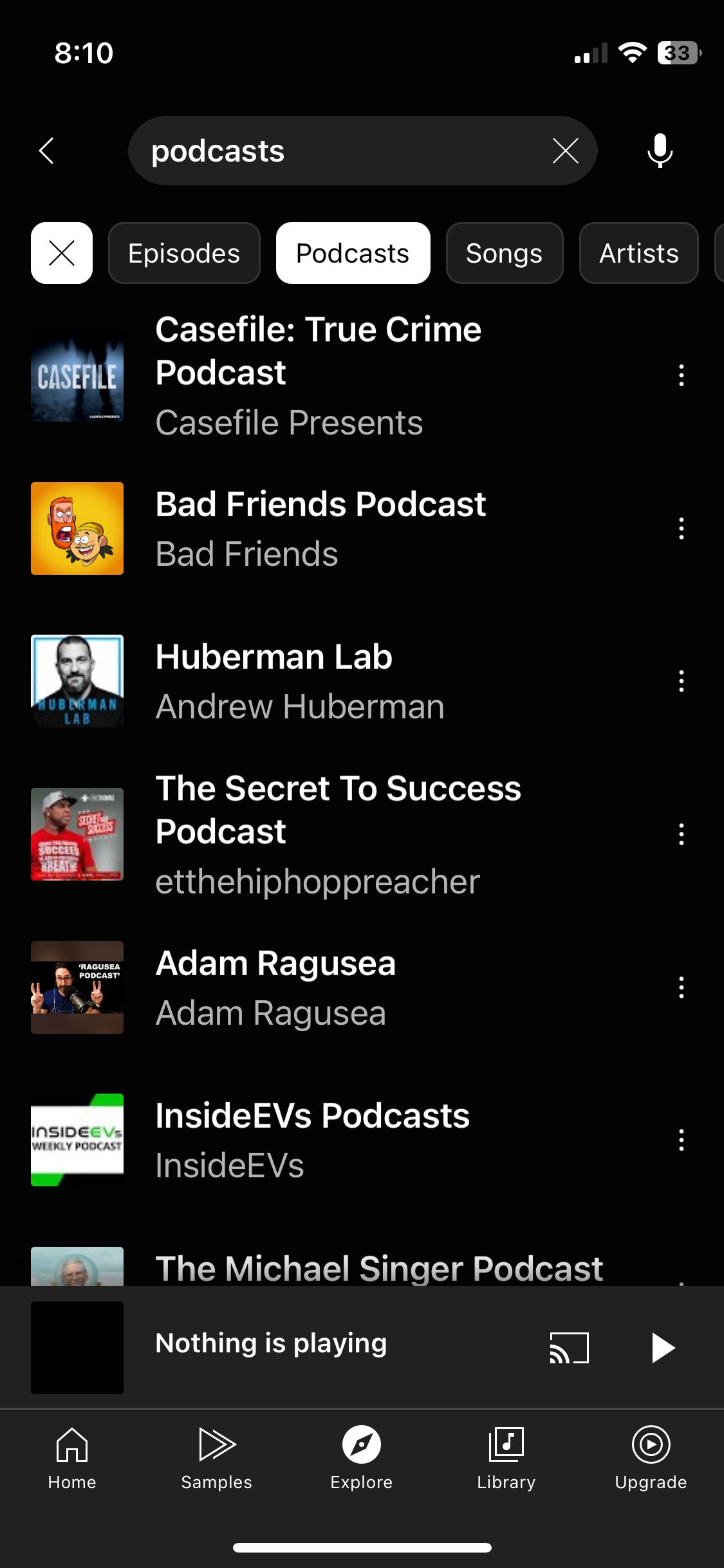 بخش YouTube-Music-Podcasts