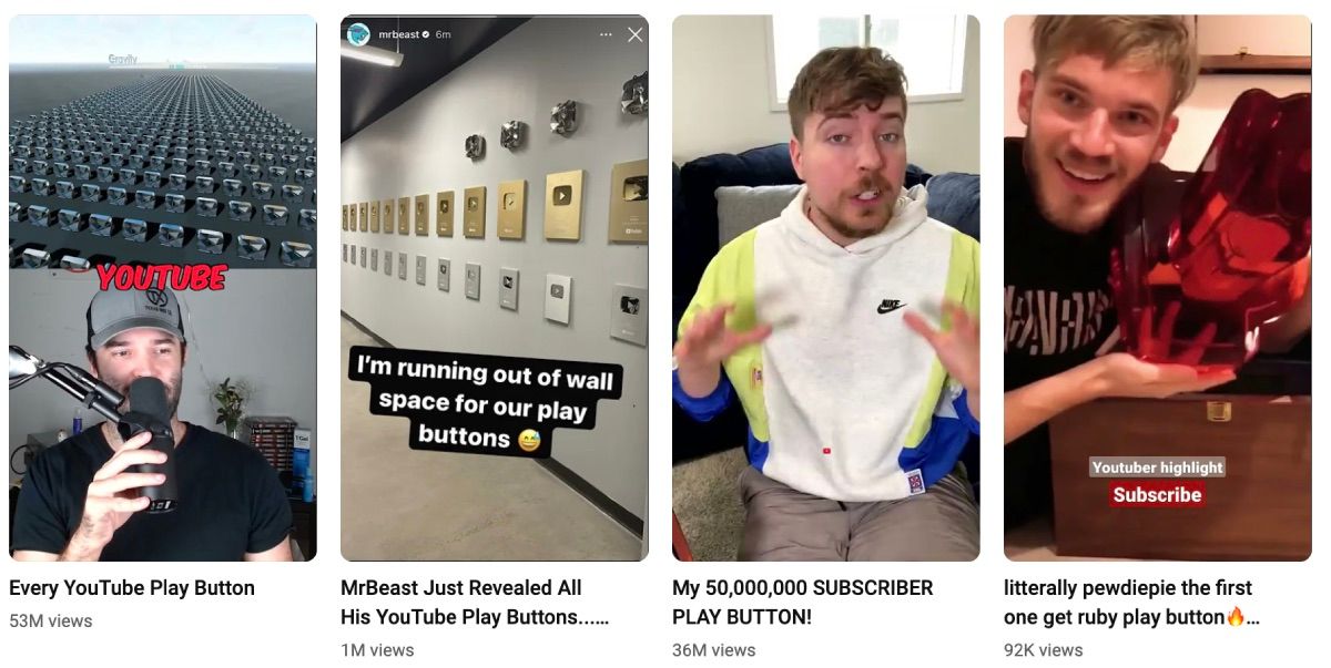 YouTube Shorts of Custom Play Buttons