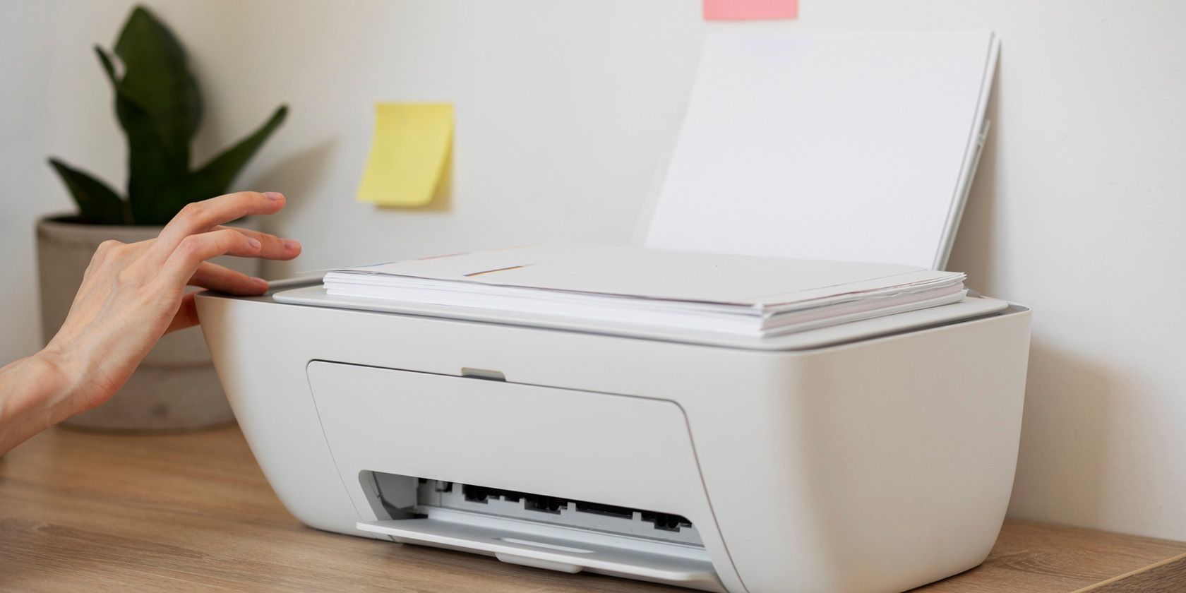 Small printer on desk