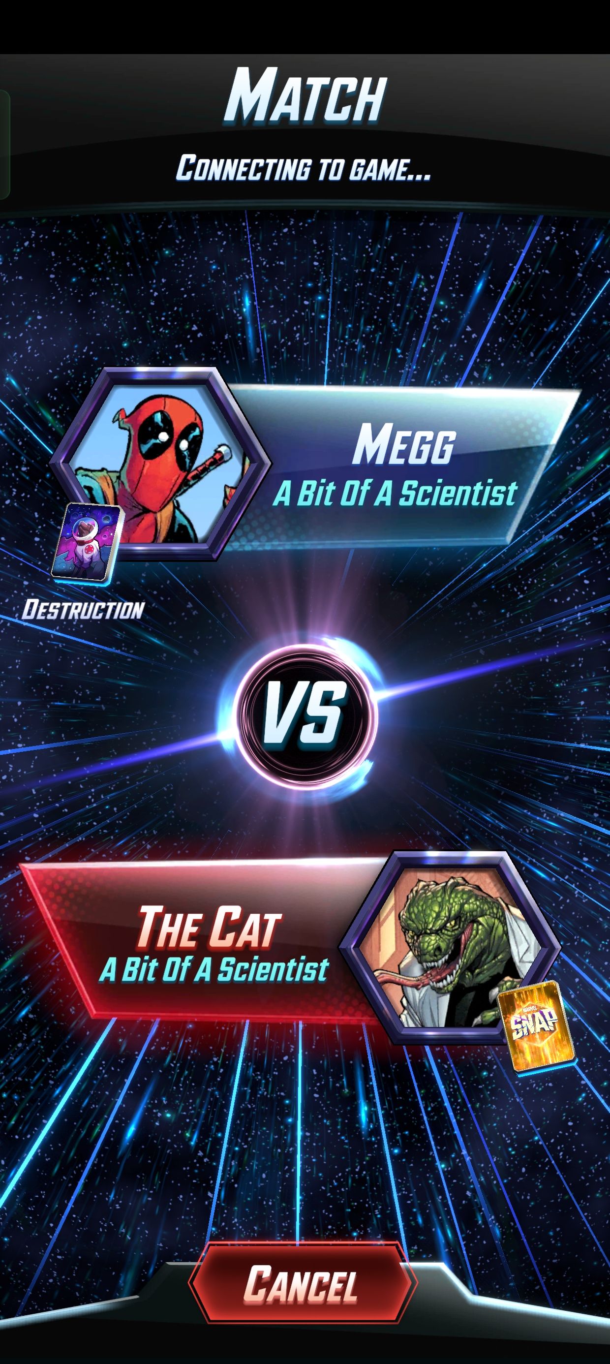 a marvel snap game with a friend