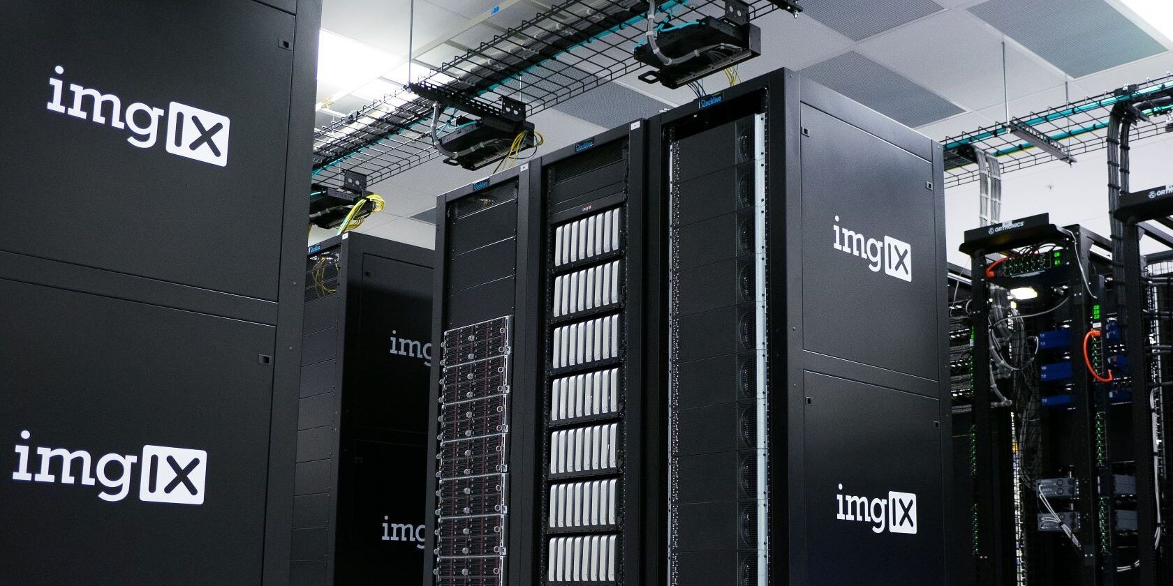 A server room containing multiple servers