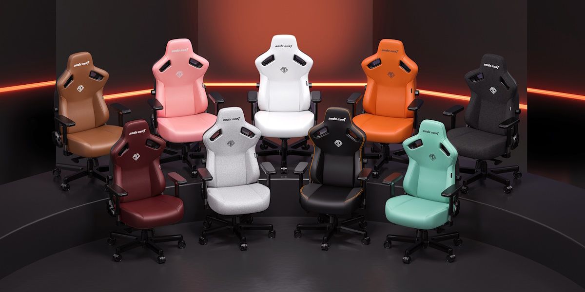 collection of AndaSeat gaming chairs in various colors