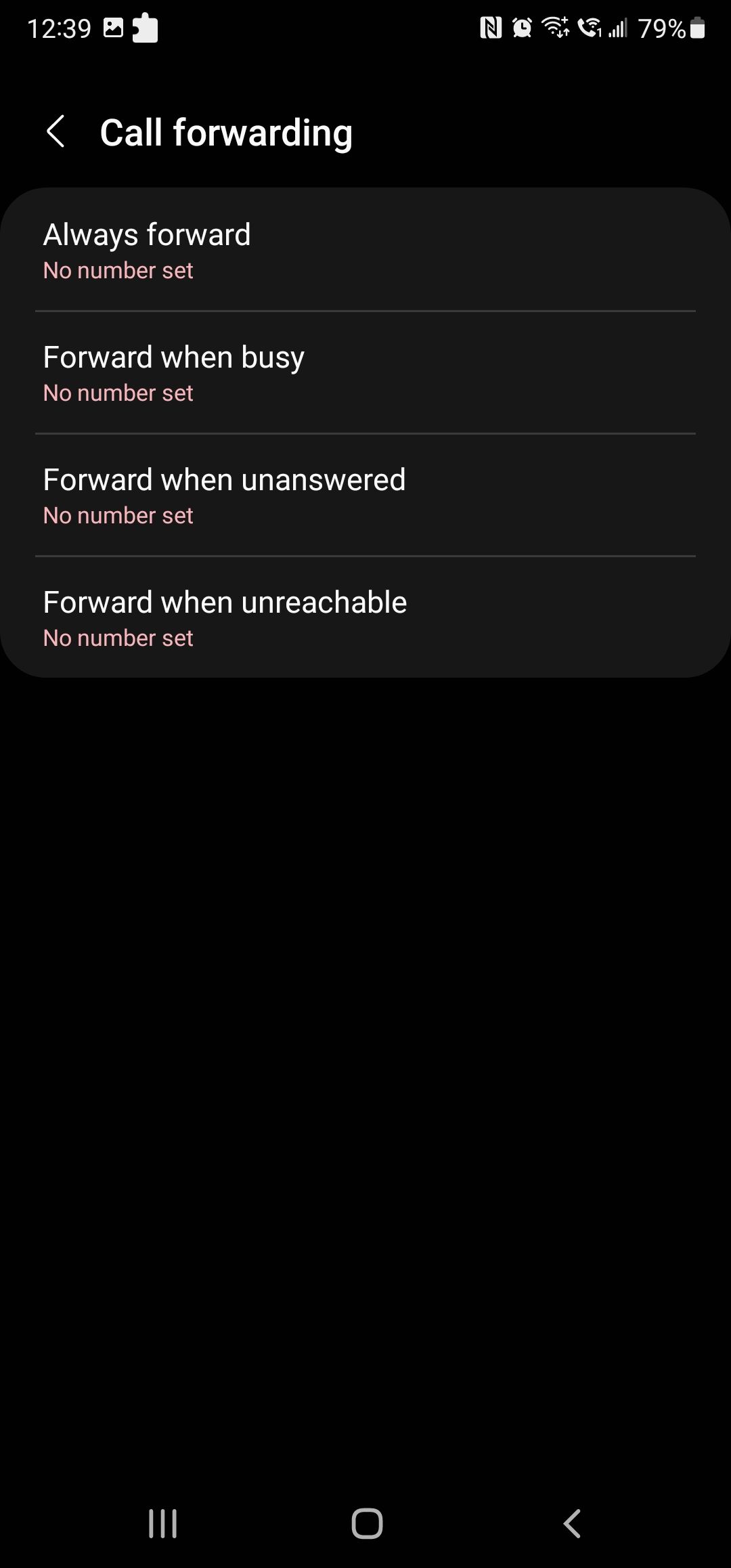 تنظیمات تماس Android پیکربندی انتقال تماس