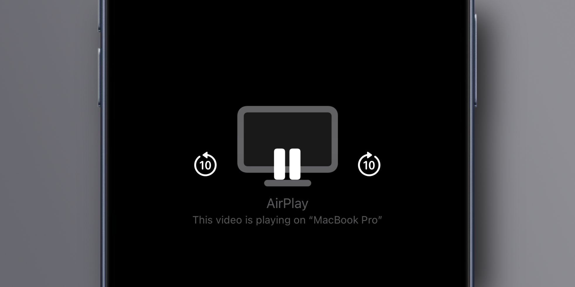iPhone 15 Pro Mac AirPlaying video to a Mac