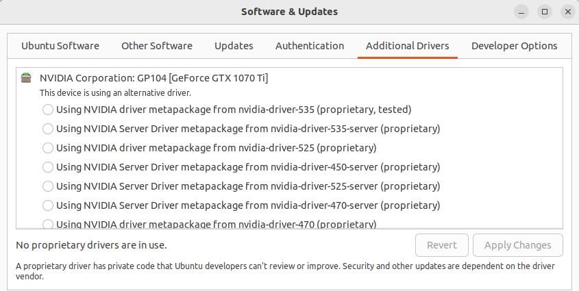 checking software and updates for any available driver updates