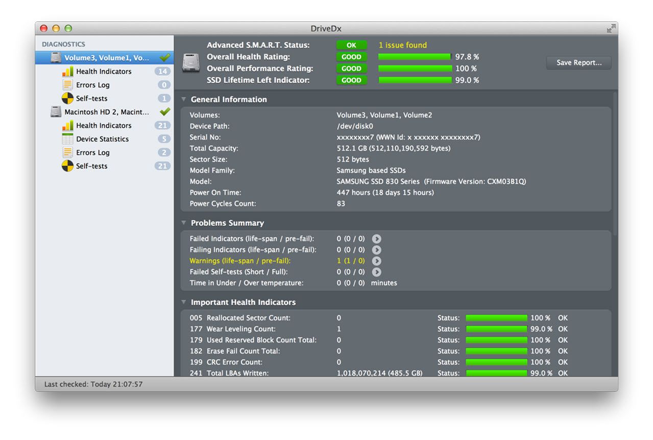 Fail count. DRIVEDX 1.8.2. DRIVEDX Mac os. Smart Test HDD. Drive DX Mac SSD Health.