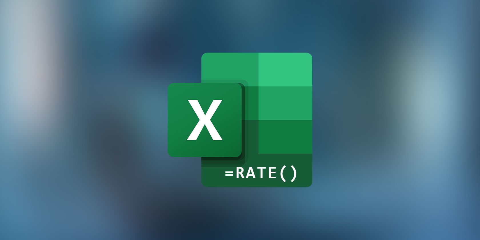 Excel logo with RATE underneath it