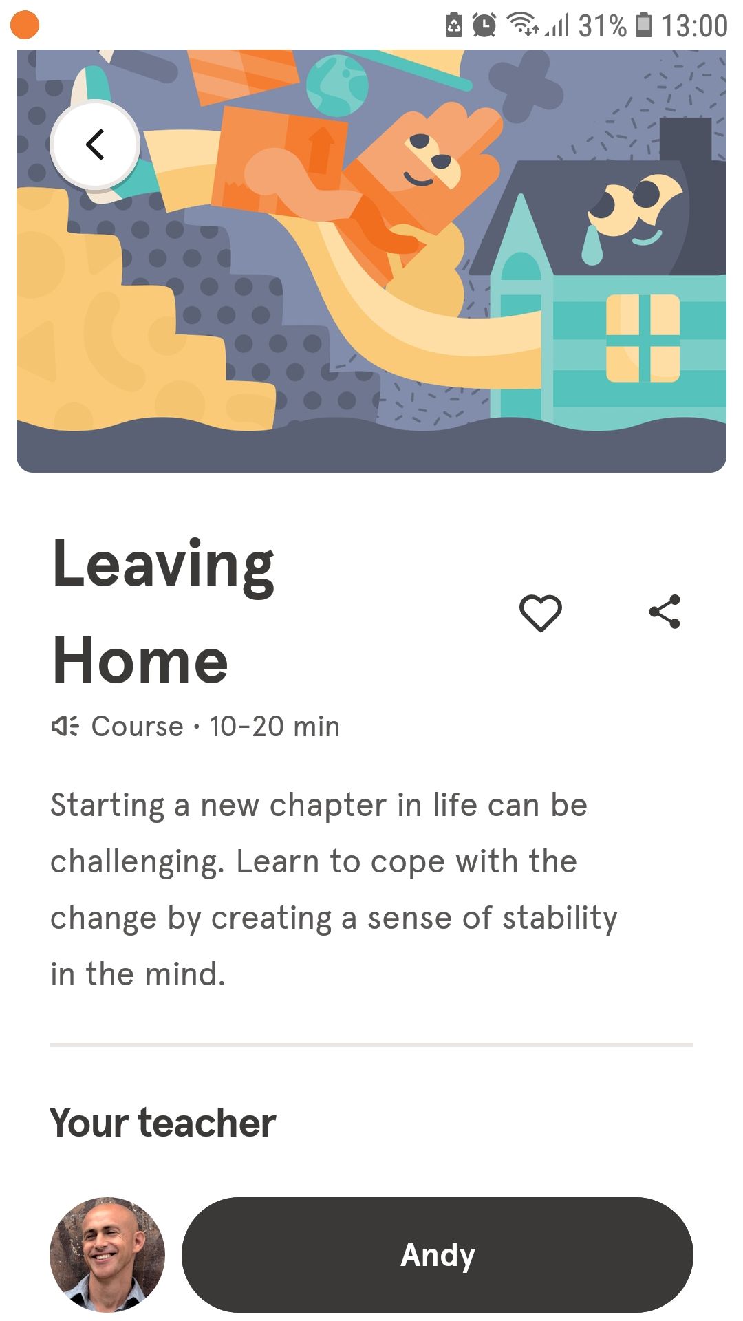 Headspace mobile app leaving home program