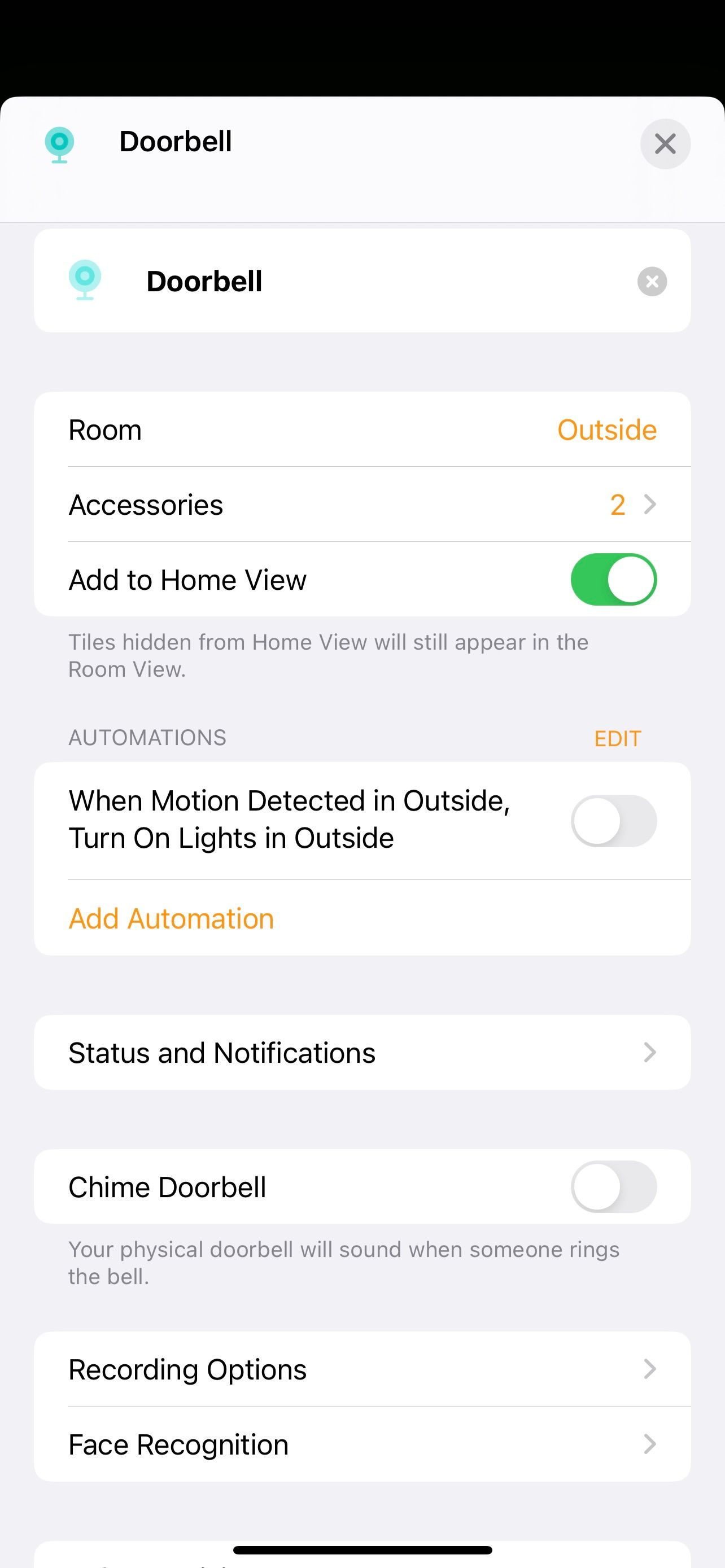 تنظیمات زنگ در iOS 17 App Home