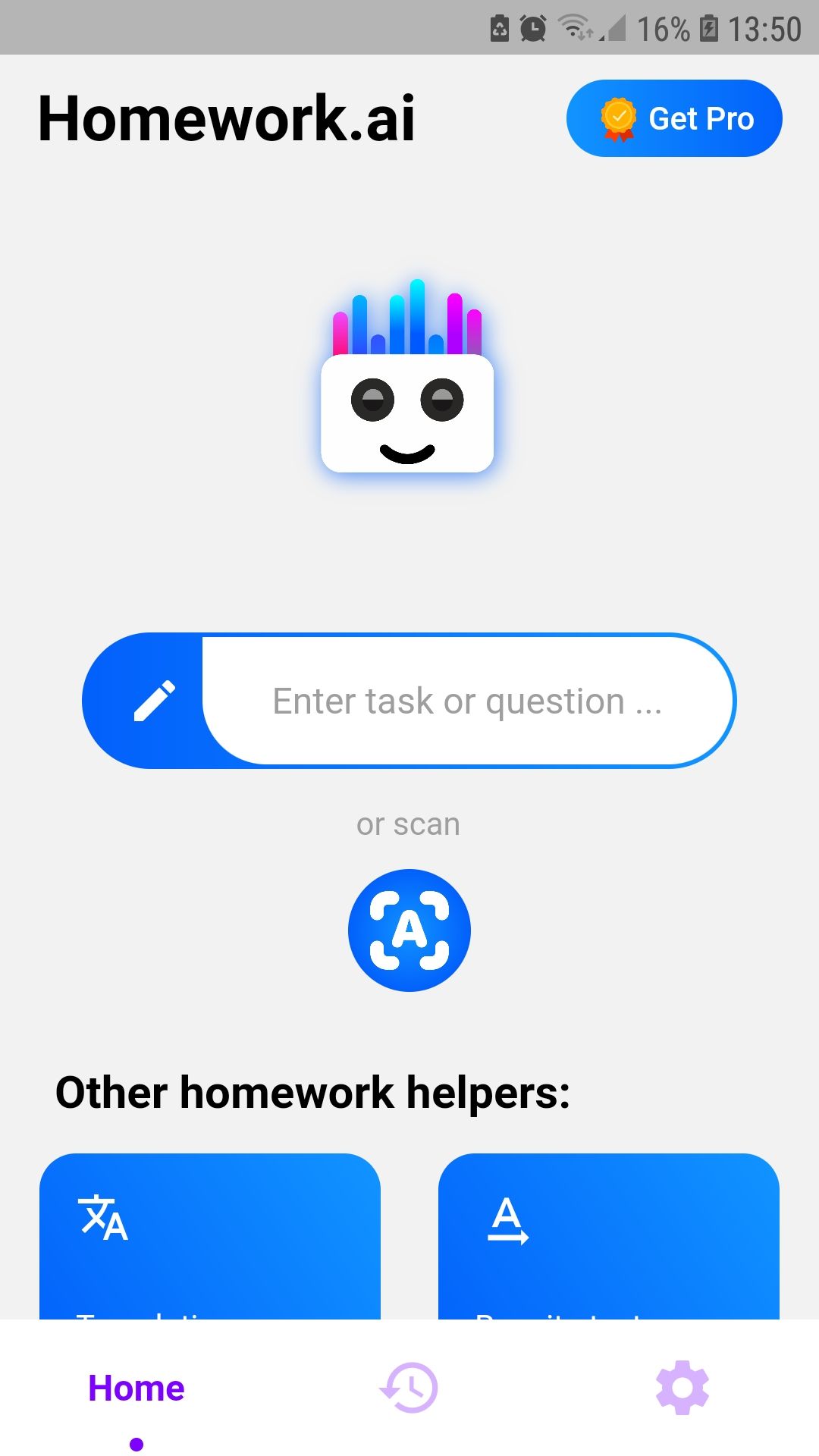 Homework.ai AI homework helper mobile app