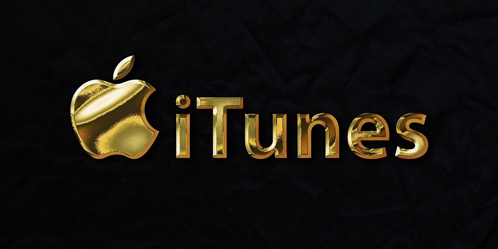 The Apple logo and iTunes text