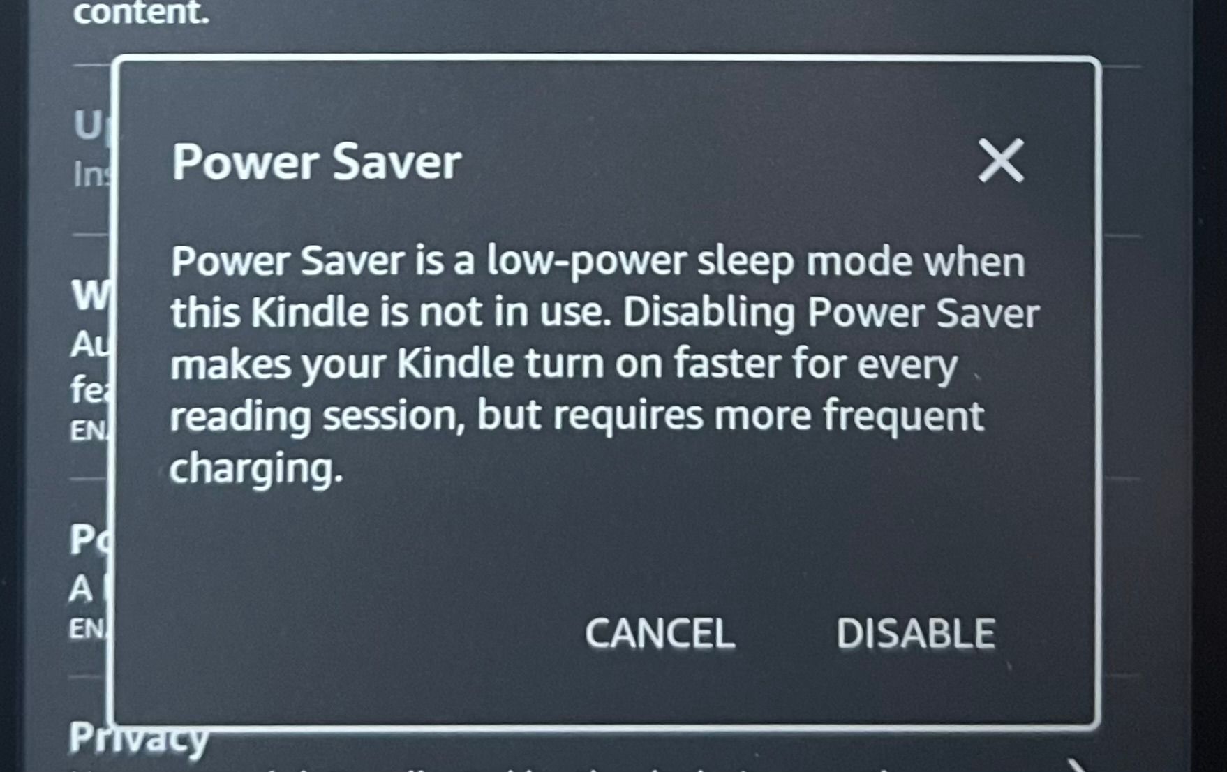 حالت Kindle Paperwhite Power Saver فعال شد