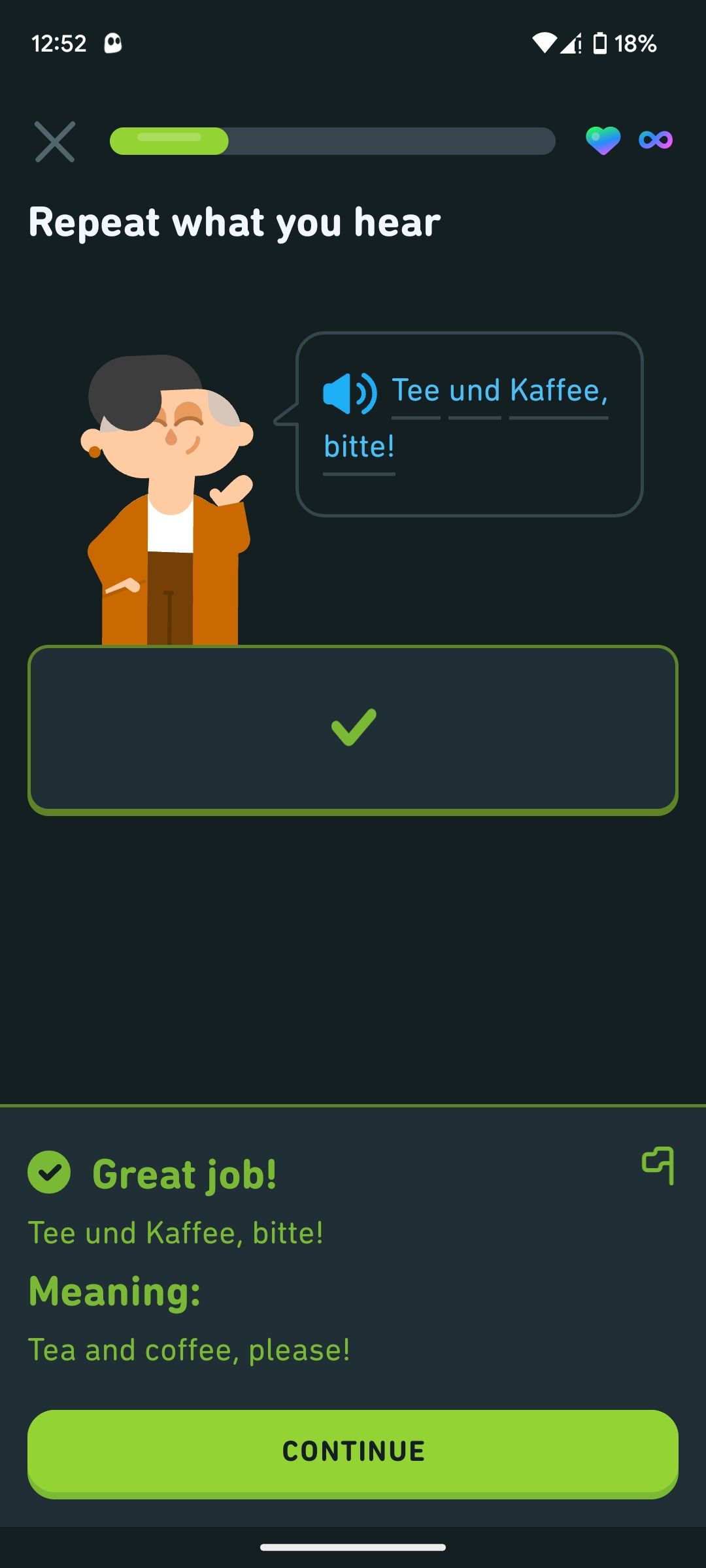 Learning German in Duolingo