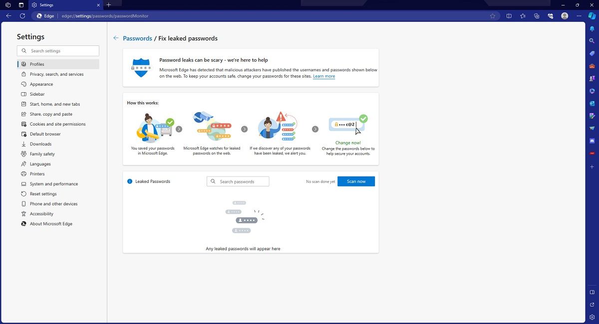 مانیتور Edge Password