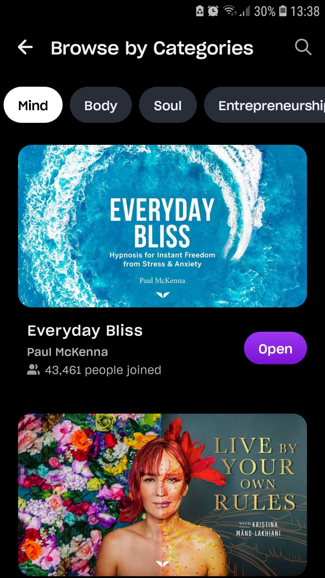 Mindvalley بر اساس دسته بندی ها مرور کنید
