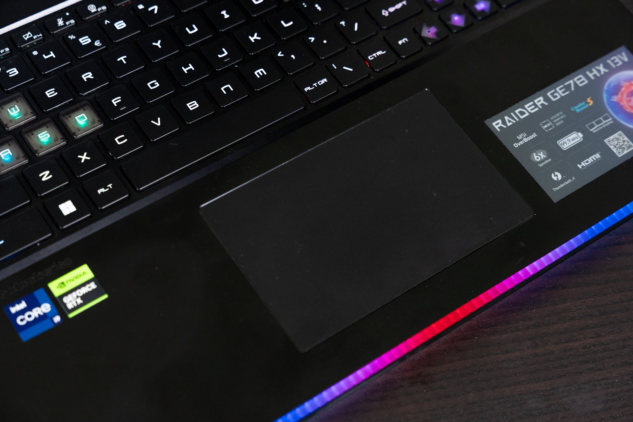 MSI Raider GE78 HX - Trackpad
