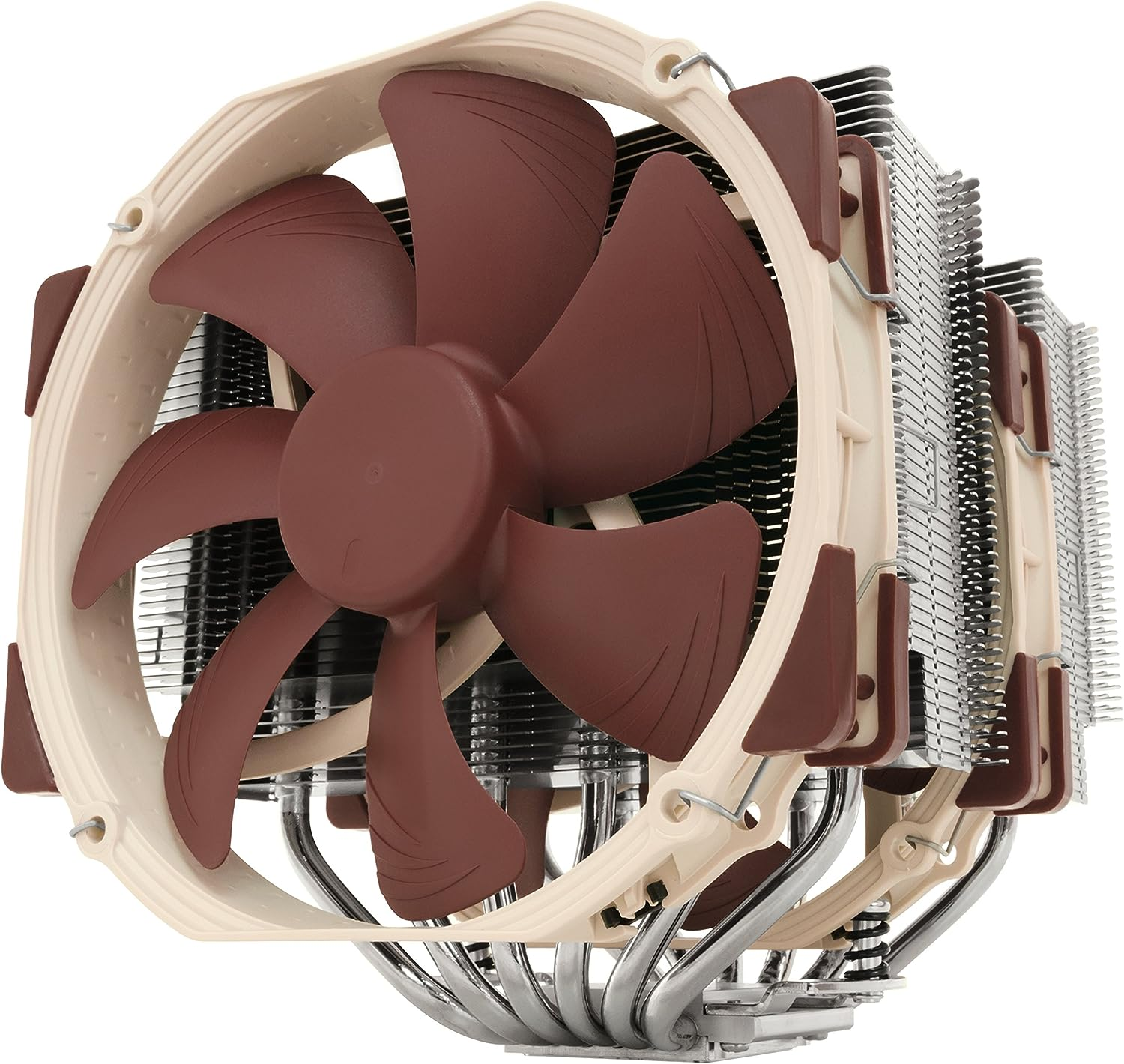 noctua nh-d15 با روکش برنزه و قهوه ای و هیت سینک برجی دوگانه