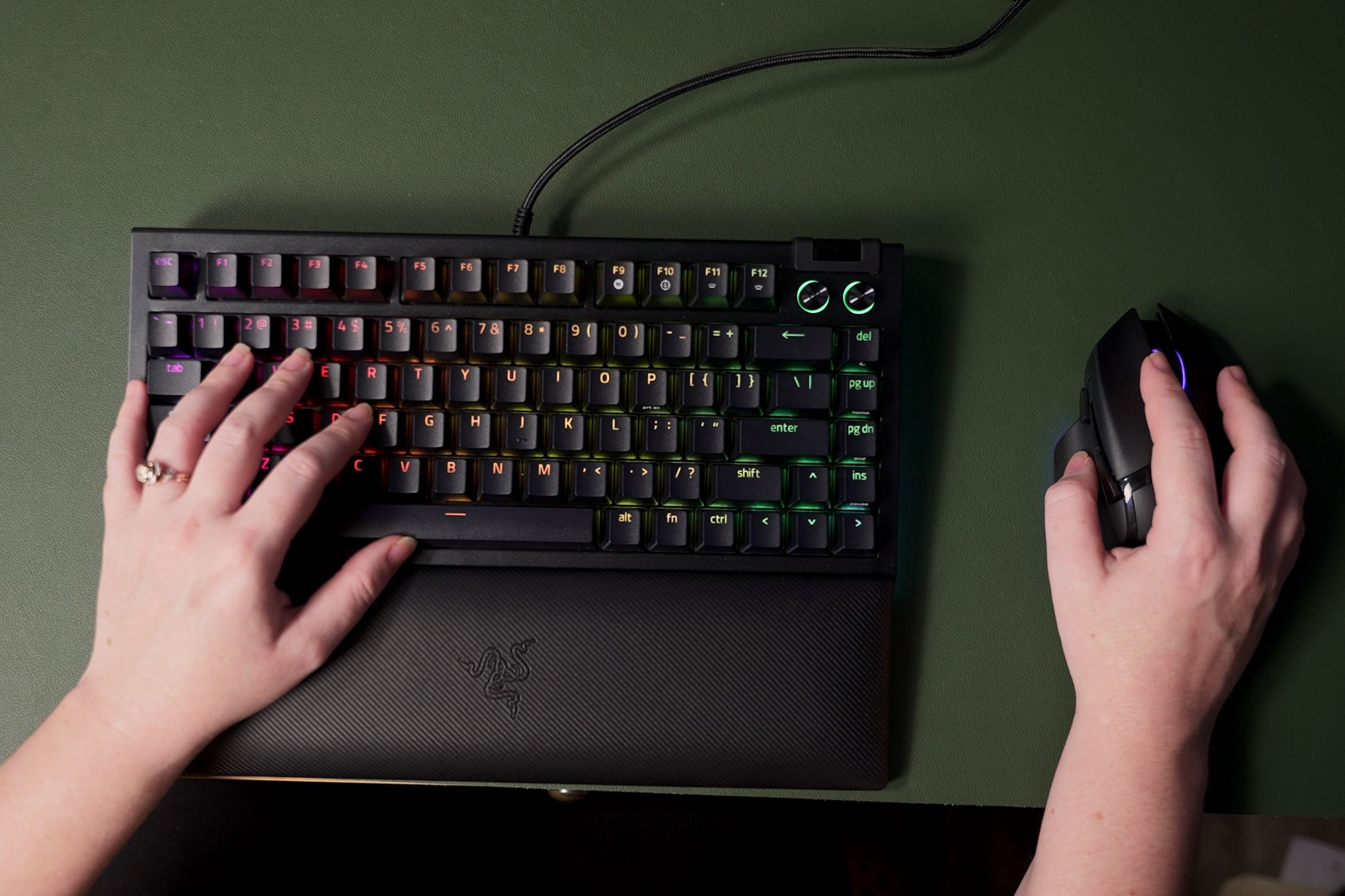 Razer Blackwidow 75% - Top Down View