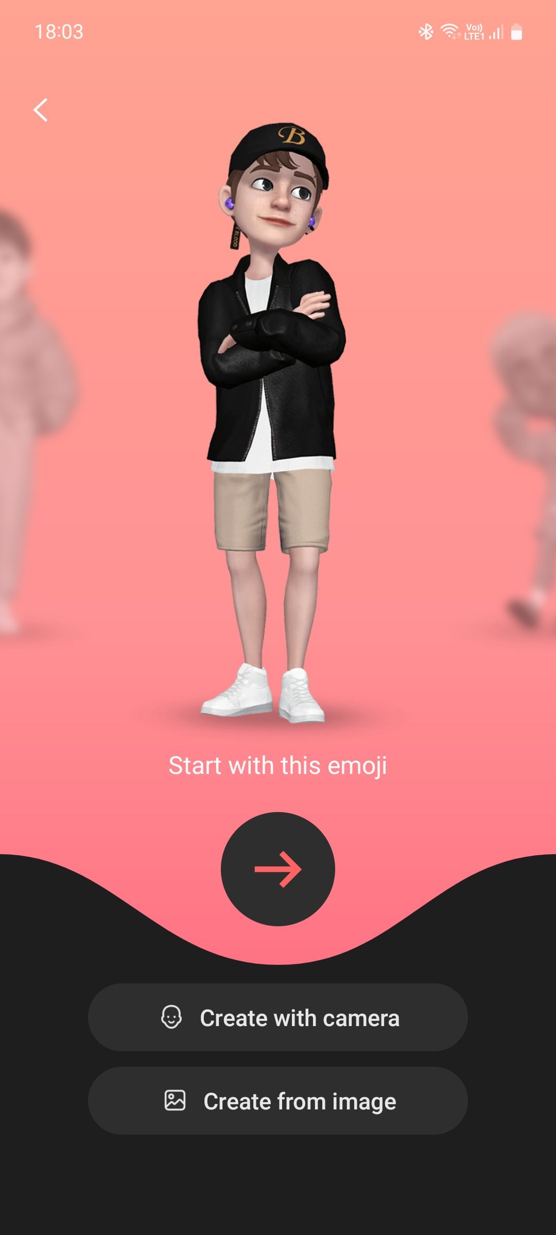 Samsung AR Emoji create new avatar