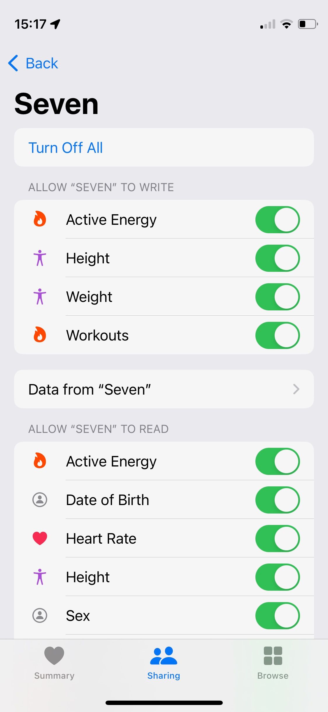 اسکرین شات از ۷ اپلیکیشن Apple Health Access