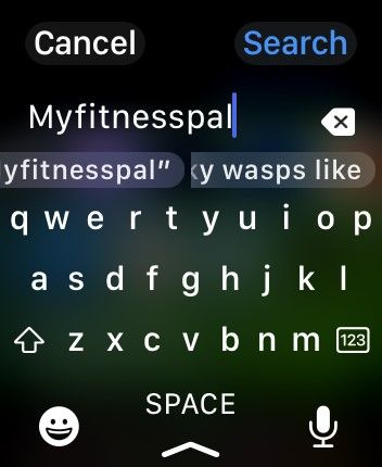 اسکرین شات اپل واچ - MyFitnessPal را در فروشگاه برنامه جستجو کنید