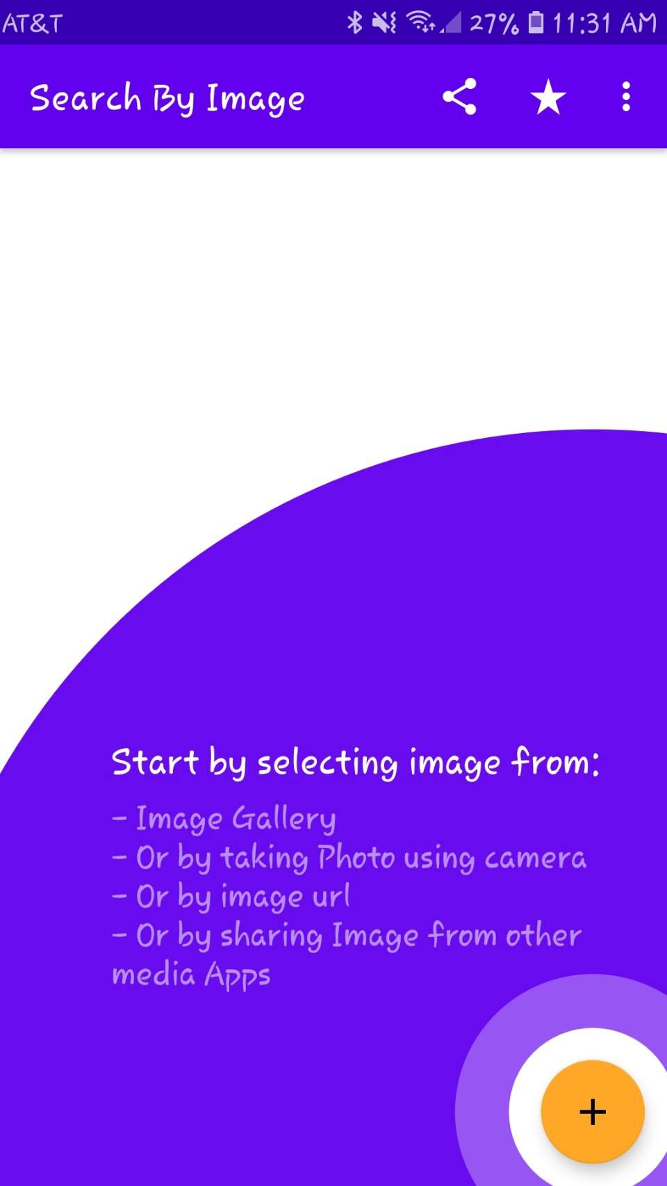 Search by Image launch screen