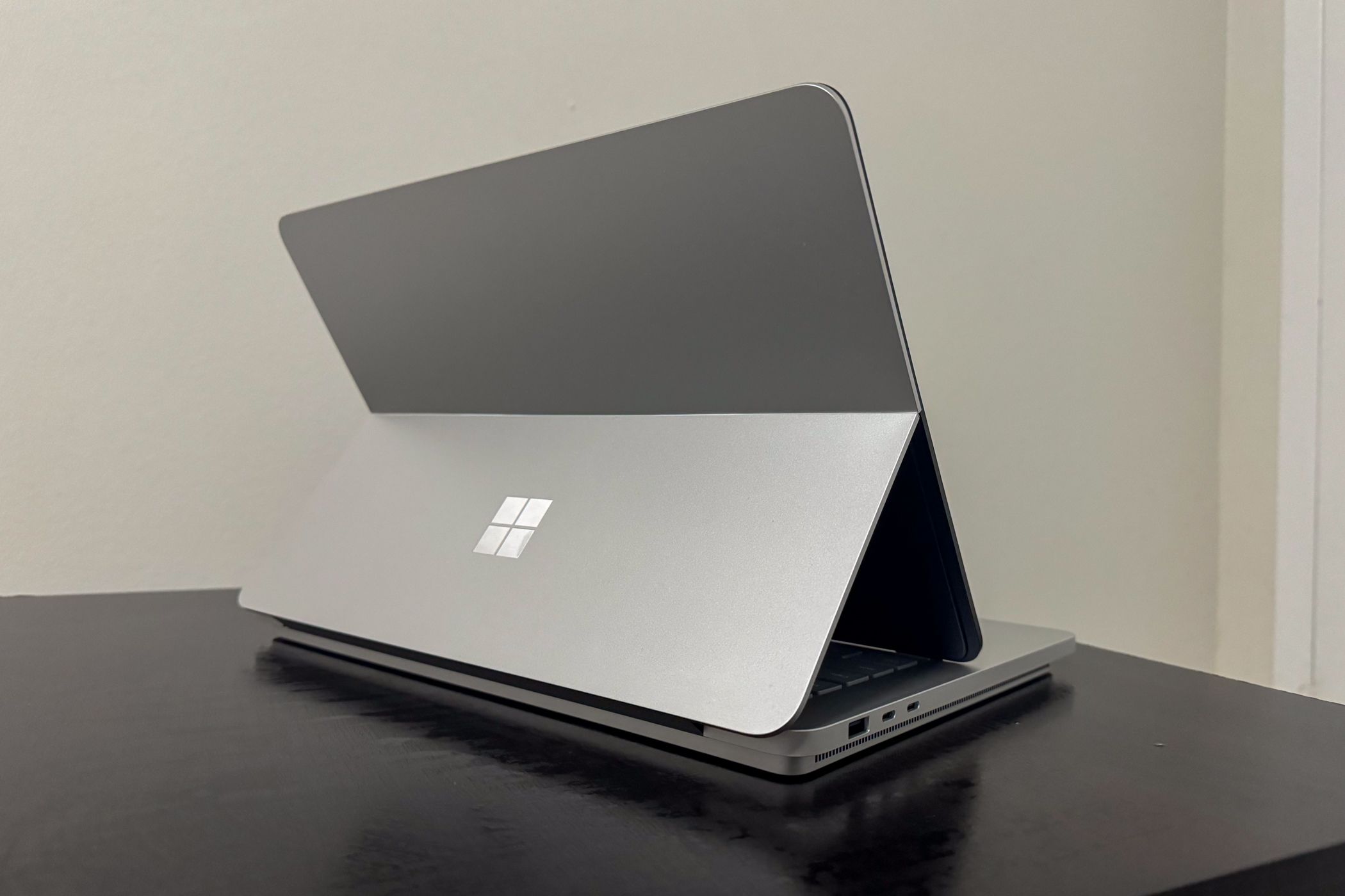 Microsoft Surface Laptop Studio 2 - tent view from rear