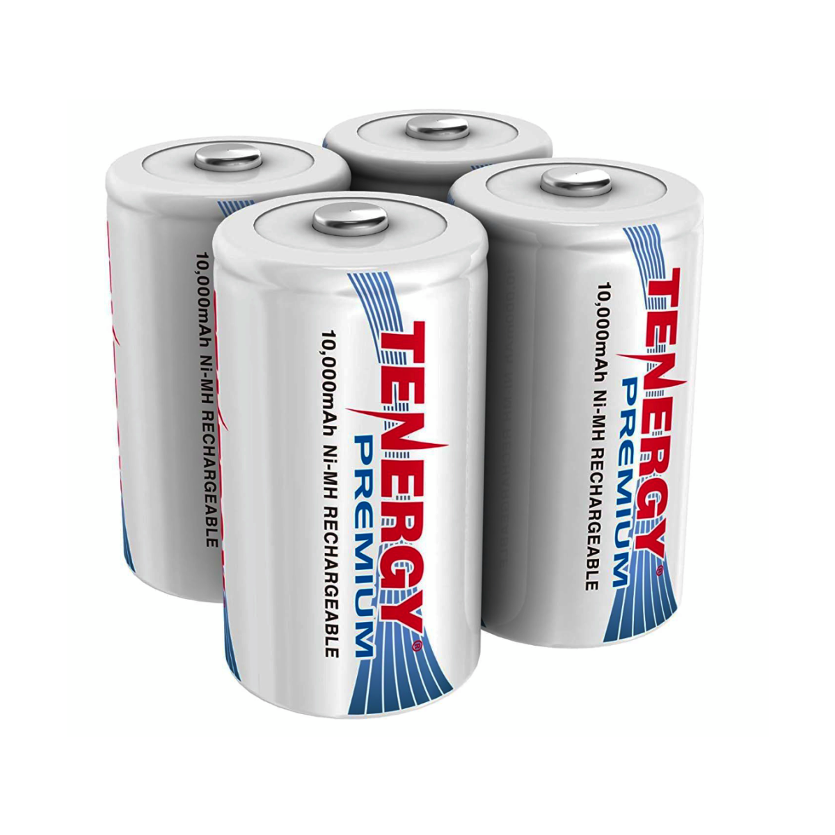 Four Tenergy Premium D batteries