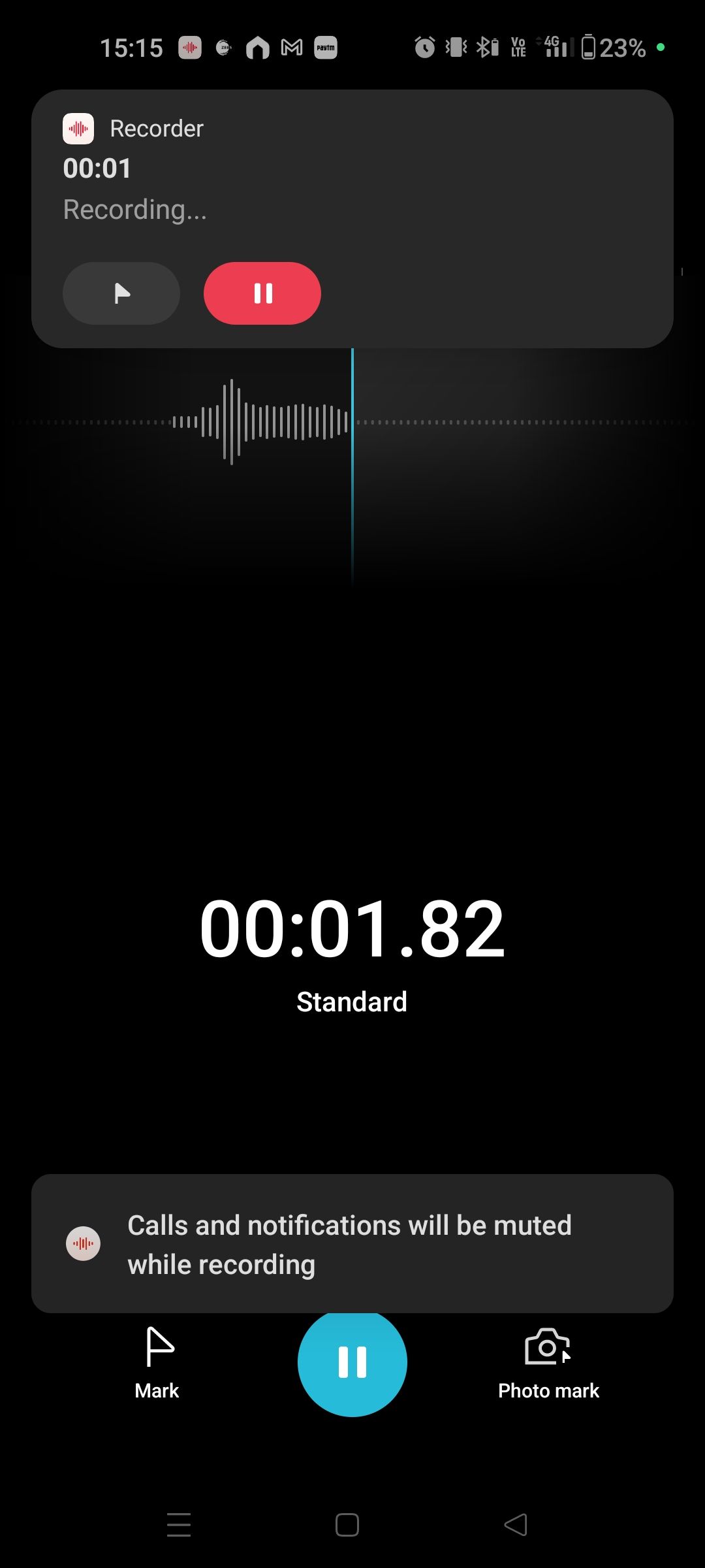 Recording and Timer Will Start in Recorder