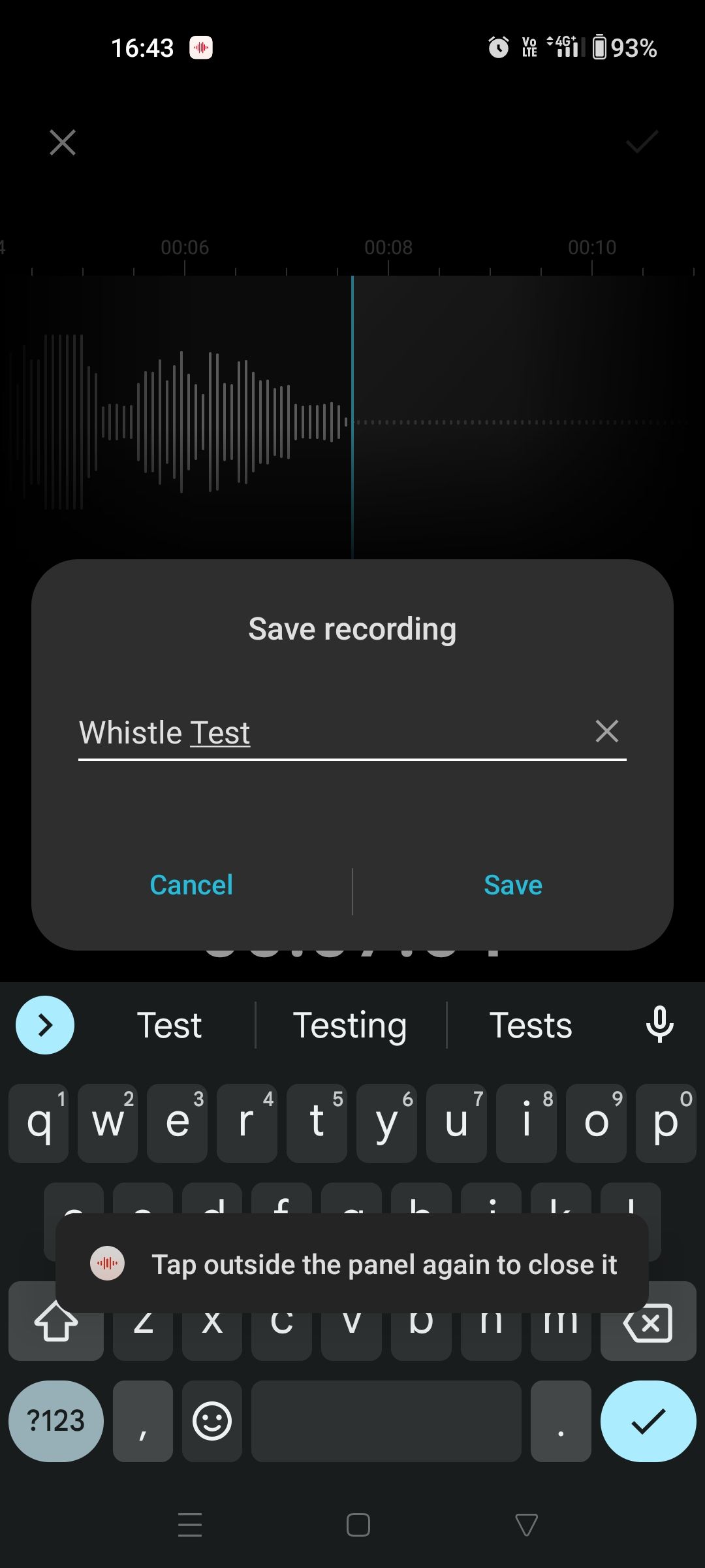 Name Your Recording in Recorder App