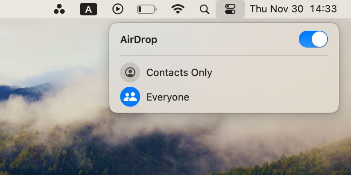 airdrop visibility settings on mac