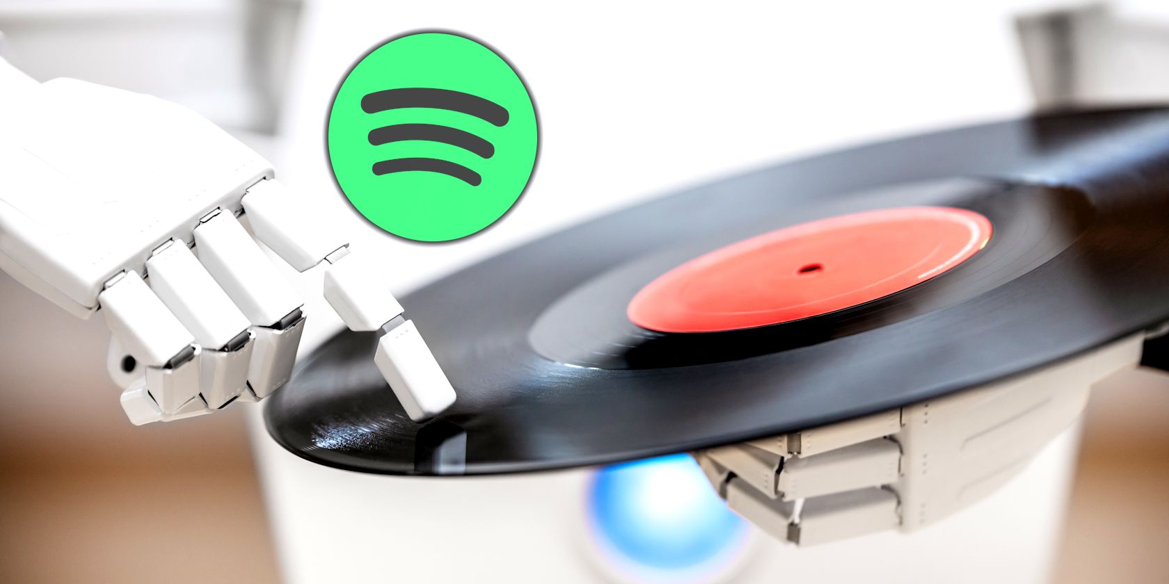 artificial intelligence robot using vinyl to play music