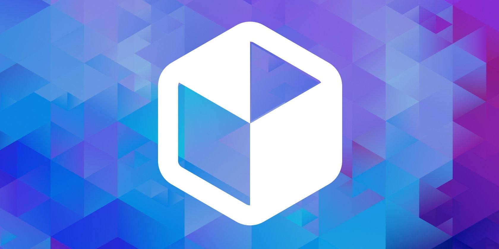 Flatpak’s white cube logo against a default GNOME Wallpaper