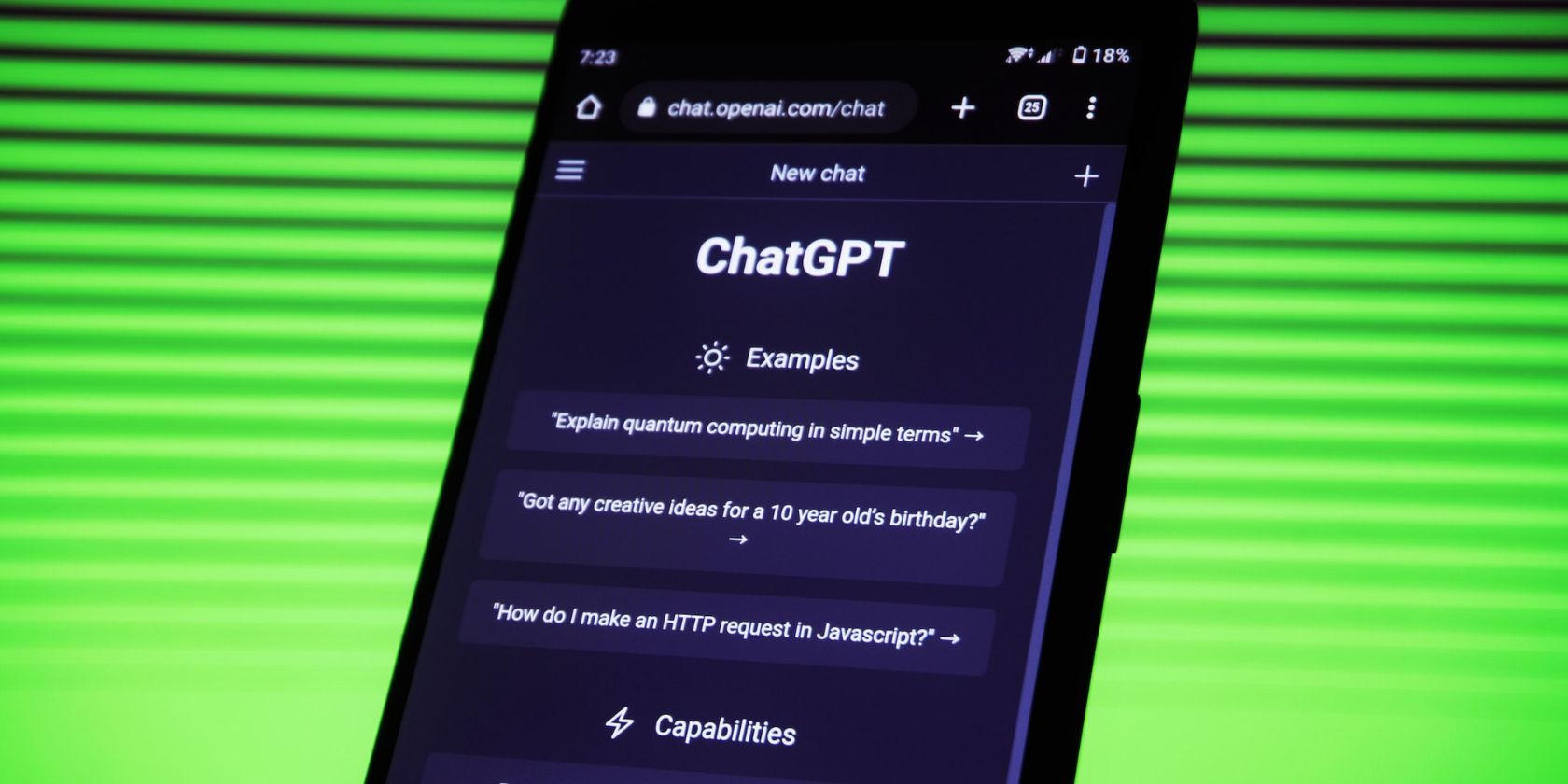 chatgpt prompt examples on smartphone