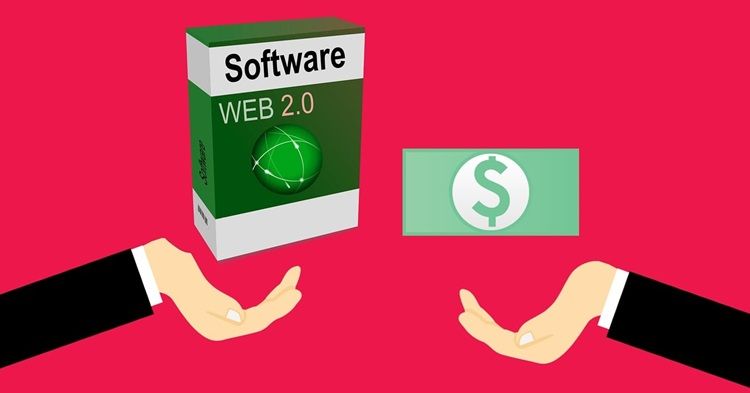 Image of a box of software being purchased