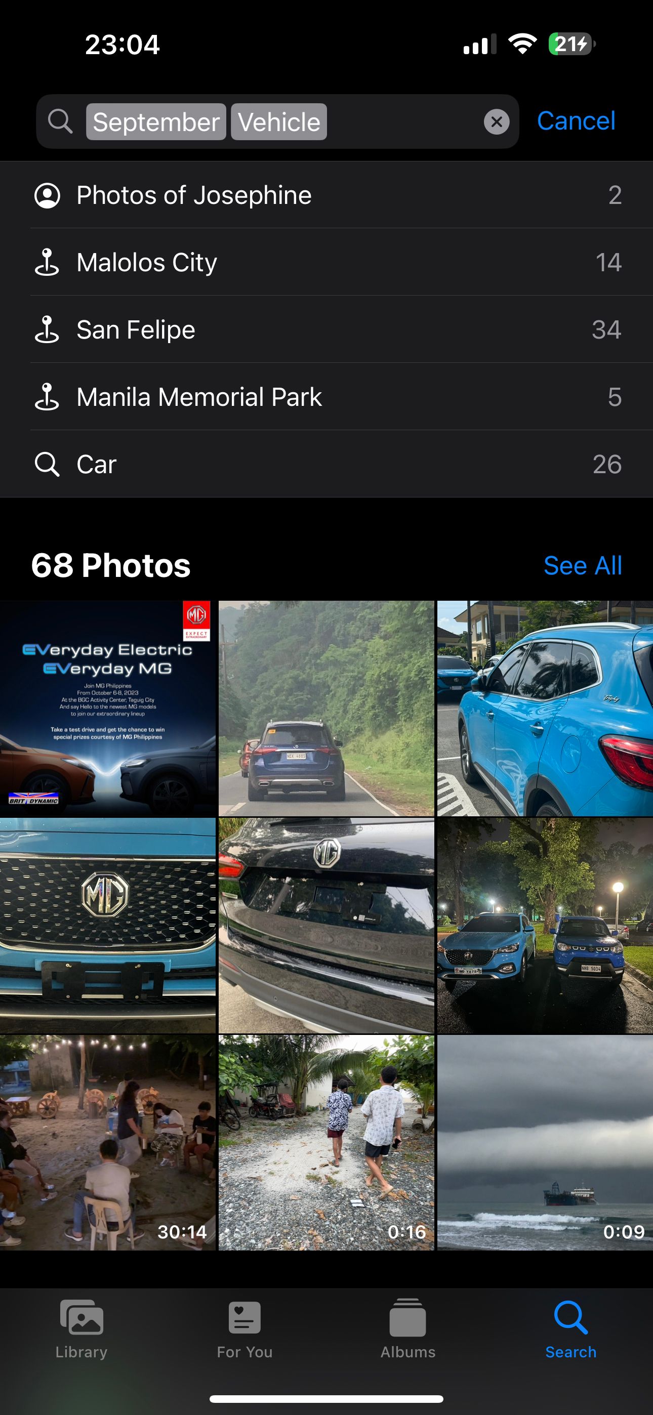 iPhone 14 Pro Photo Library Search by Month and Keyword